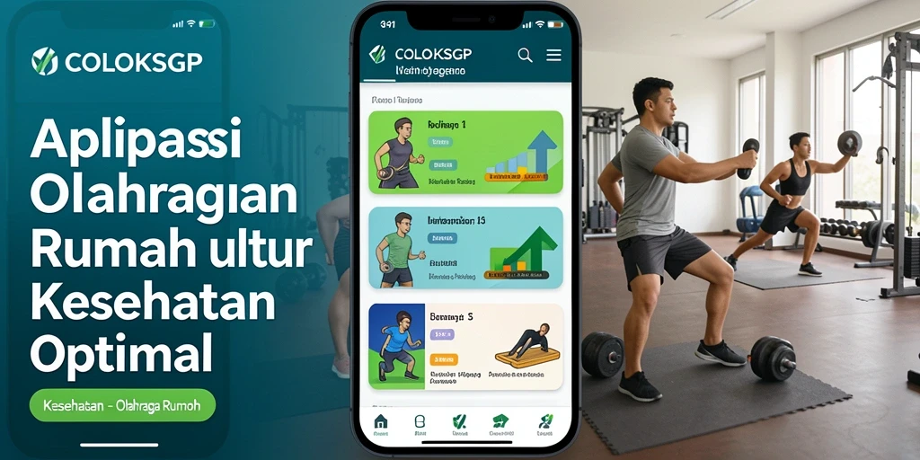Antarmuka aplikasi COLOKSGP yang intuitif dan menarik untuk olahraga rumah.