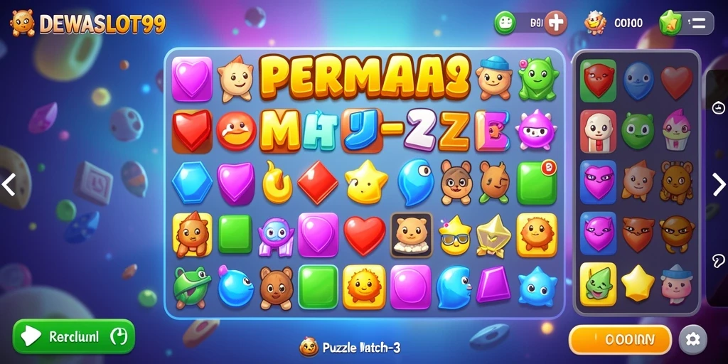 Screenshot DEWASLOT99 menampilkan grafik warna-warni dan gameplay seru