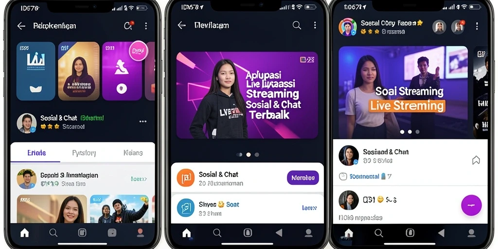 Antarmuka dan fitur utama ID678 untuk Live Streaming.