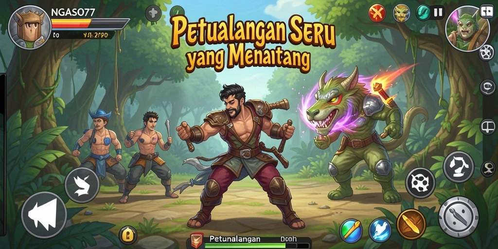 Tampilan antarmuka NGASO77 yang menarik dan interaktif.