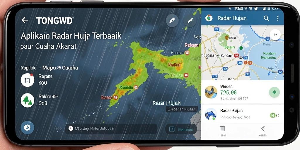 Antarmuka TONGWD yang menampilkan radar hujan secara jelas dan interaktif.